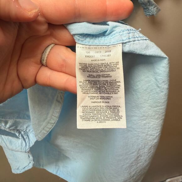 Columbia Men's 100% Cotton Short Sleeve Button Shirt Light Blue Size XXL - Picture 4 of 5